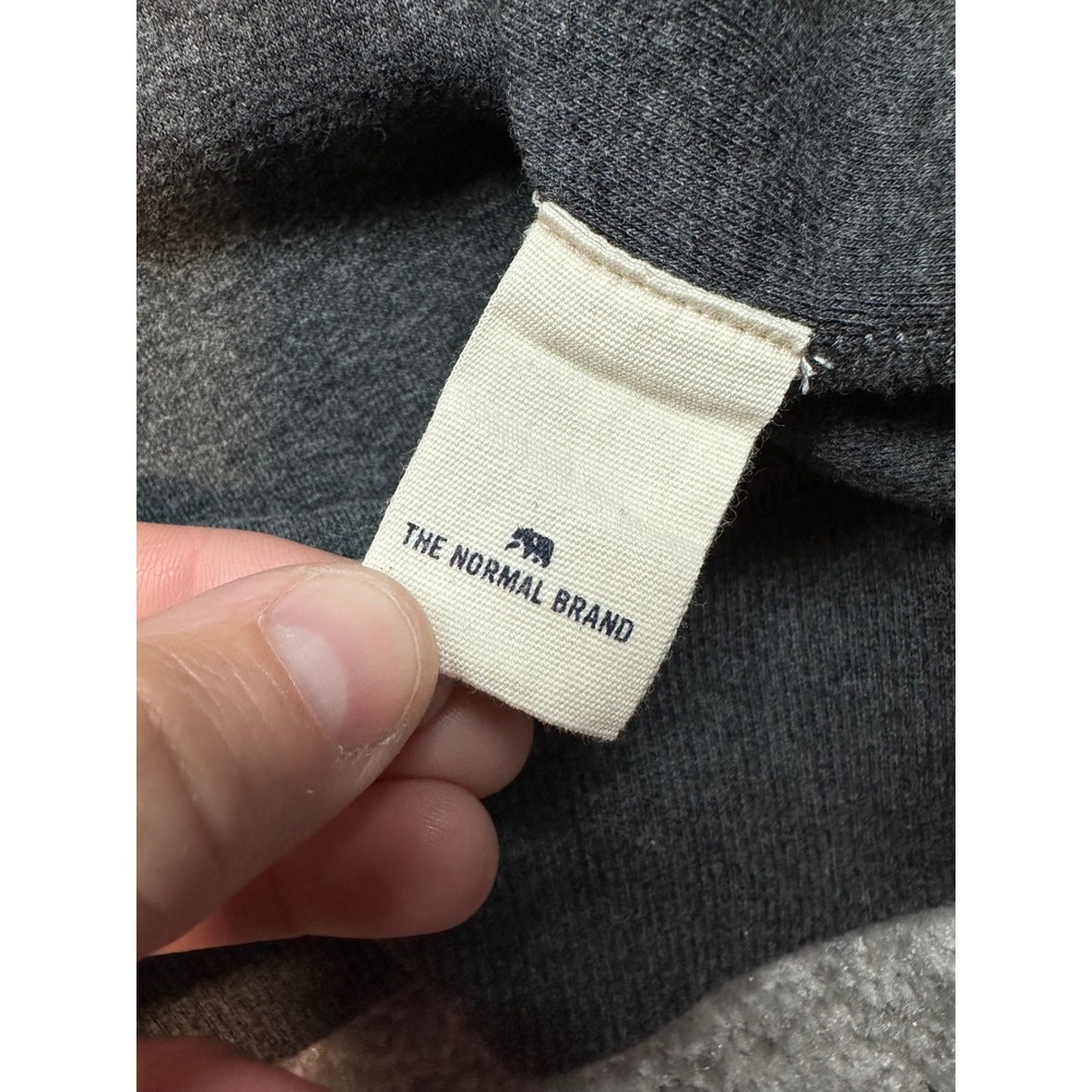 The Normal Brand Pullover Mens L Gray Quarter Zip Mock Neck Sweatshirt - Picture 9 of 9